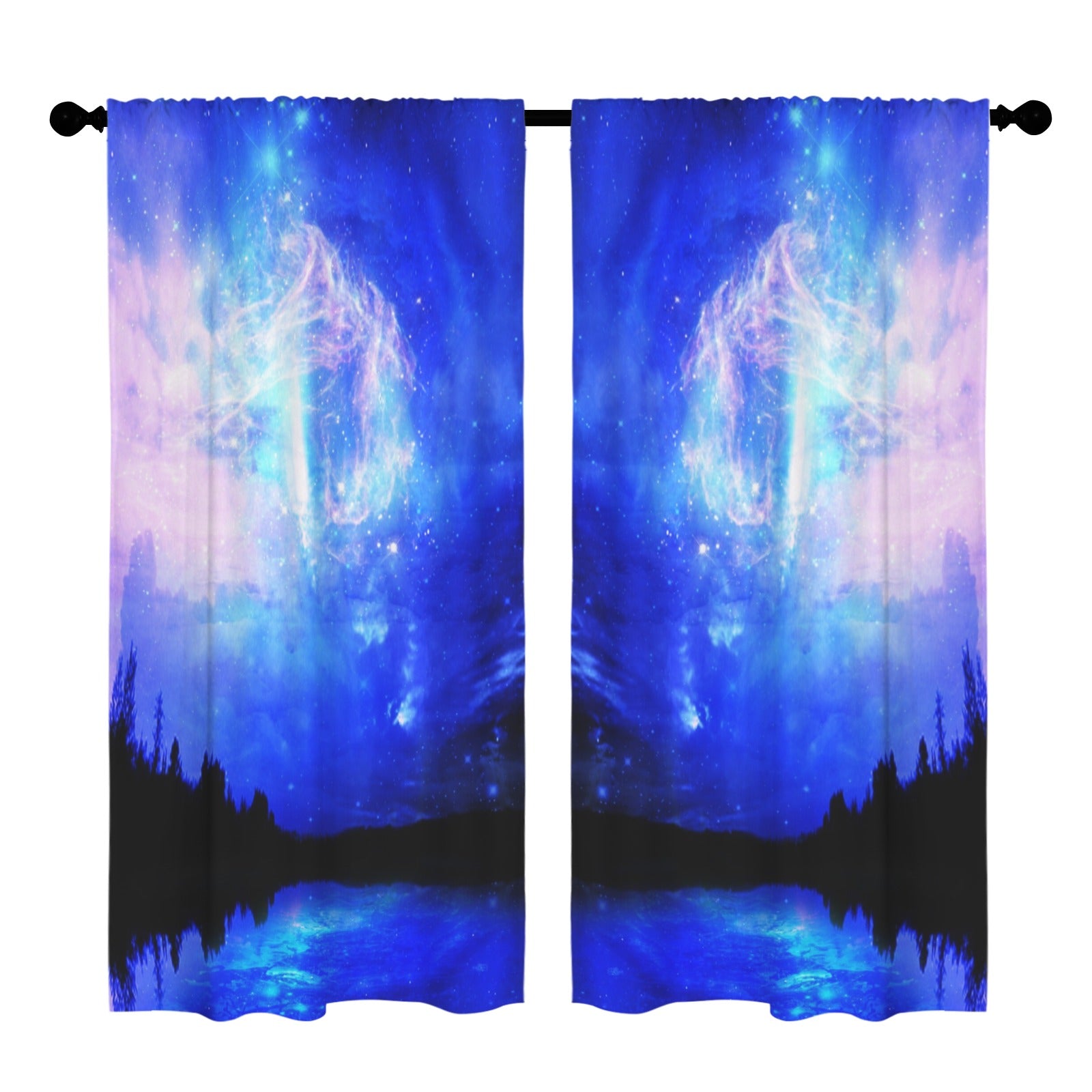 Starry Night Dreams Floor-To-Ceiling Curtain 52x84inch | Ships from USA