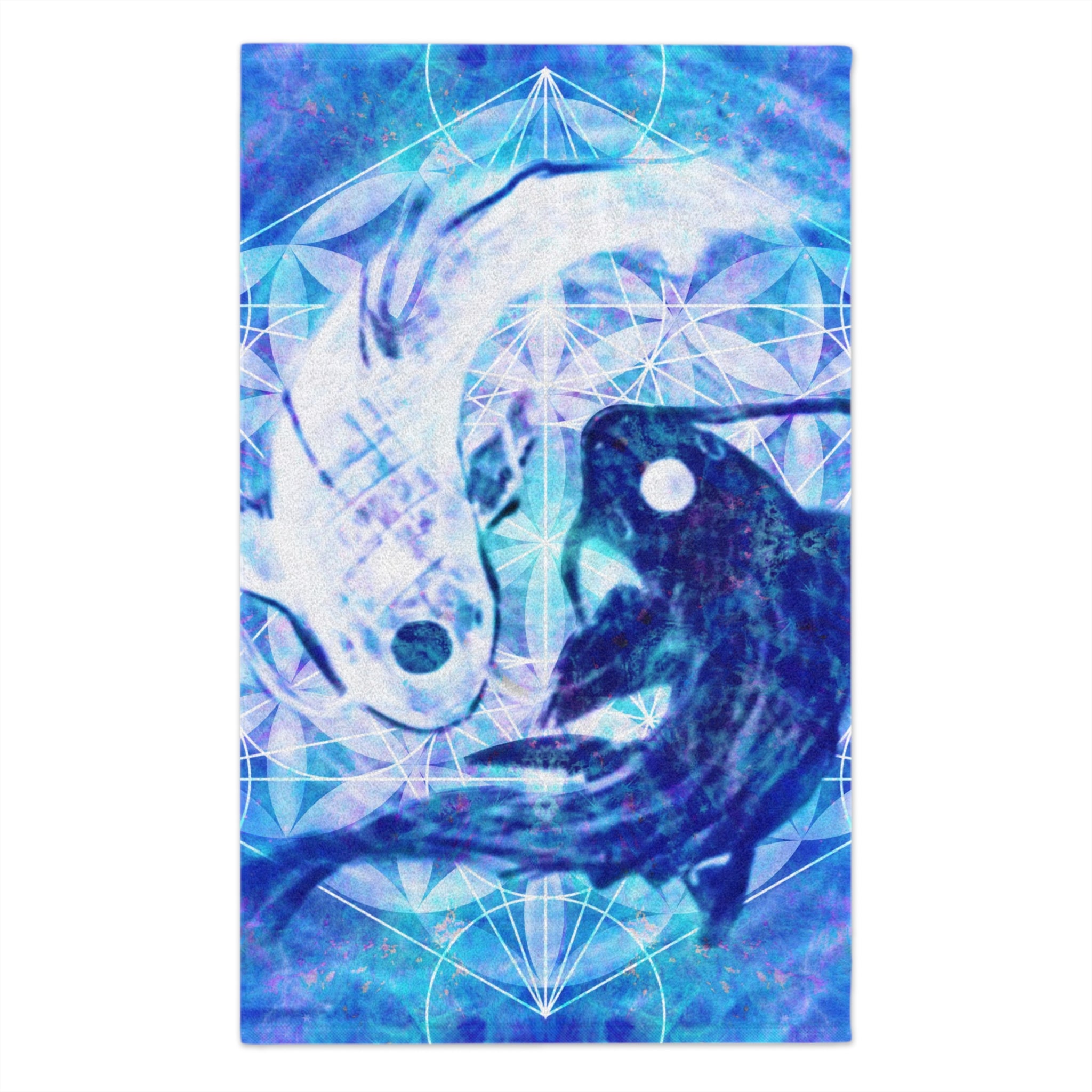 Amen Jin's Lotus  Koi Meditations Rally Towel, 11x18