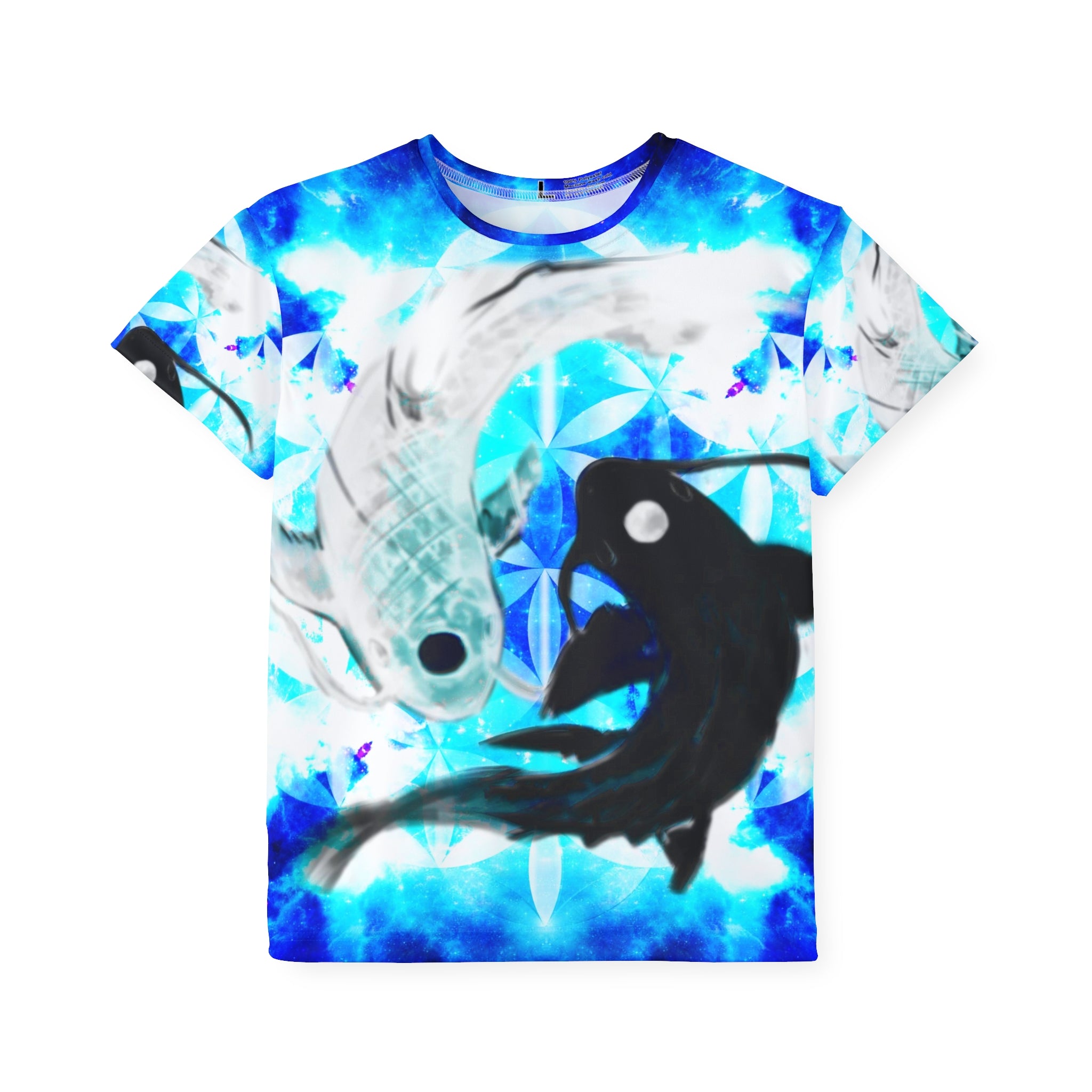 Amen Jin's Mandala of Dragon Fire Koi Meditations Kids Sports Jersey