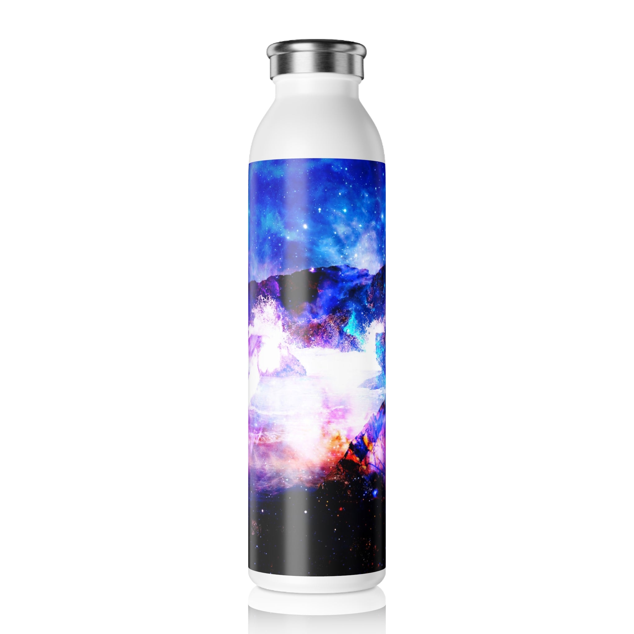 Ad Amoreum Amisi Somewhere on the Indian Ocean Dreams Slim Water Bottle