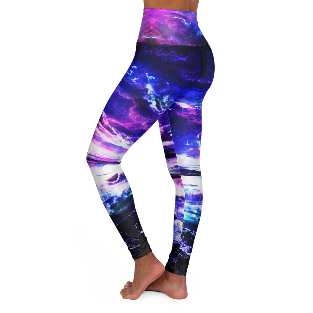 Amethyst Dancing Sea Dreams High Waisted Yoga Leggings
