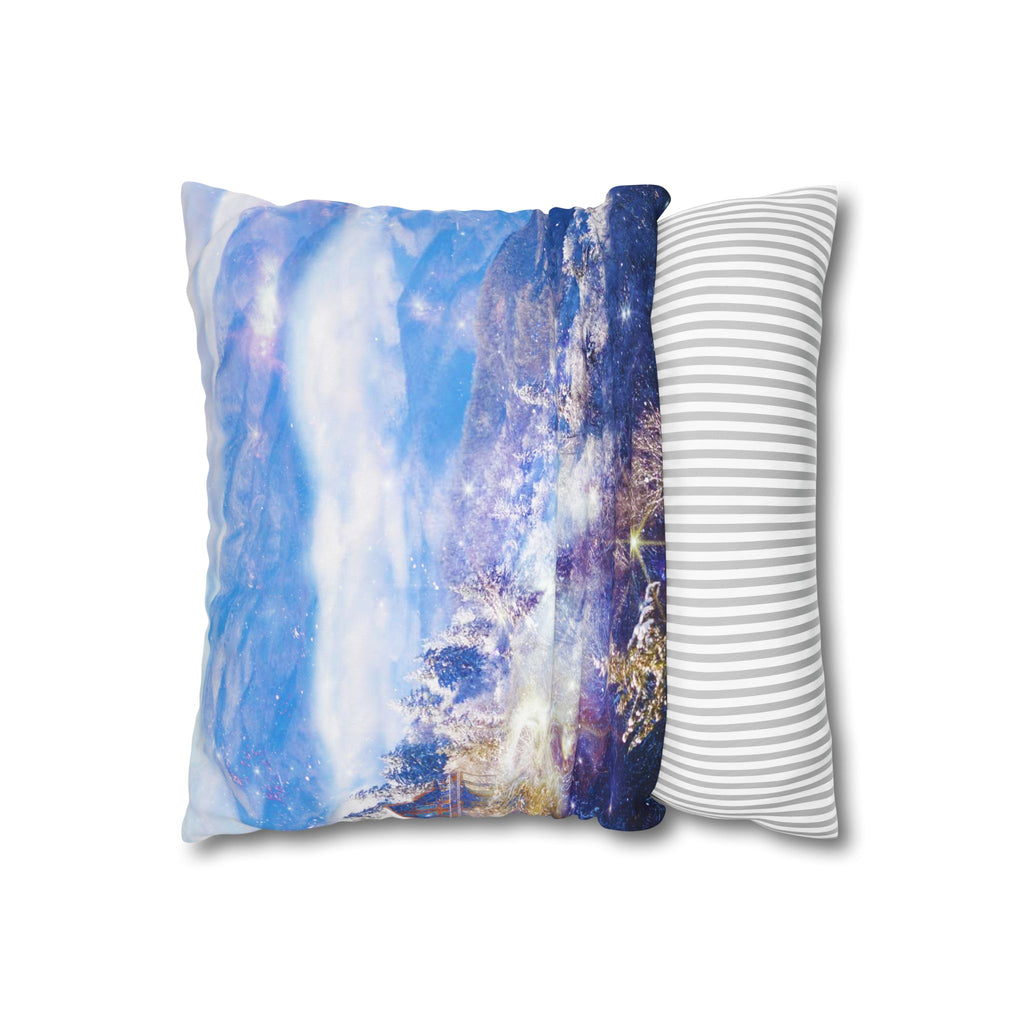 Katerina's Light a Way Smoky Mountain Dreams Square Poly Canvas Pillowcase