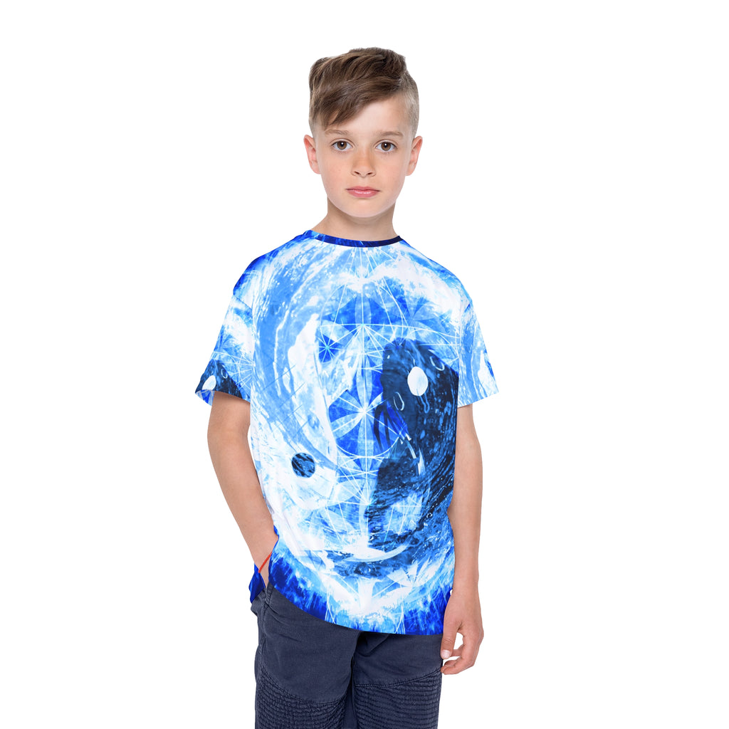 Amen Jin's Blue Sun Koi Meditations Kids Sports Jersey
