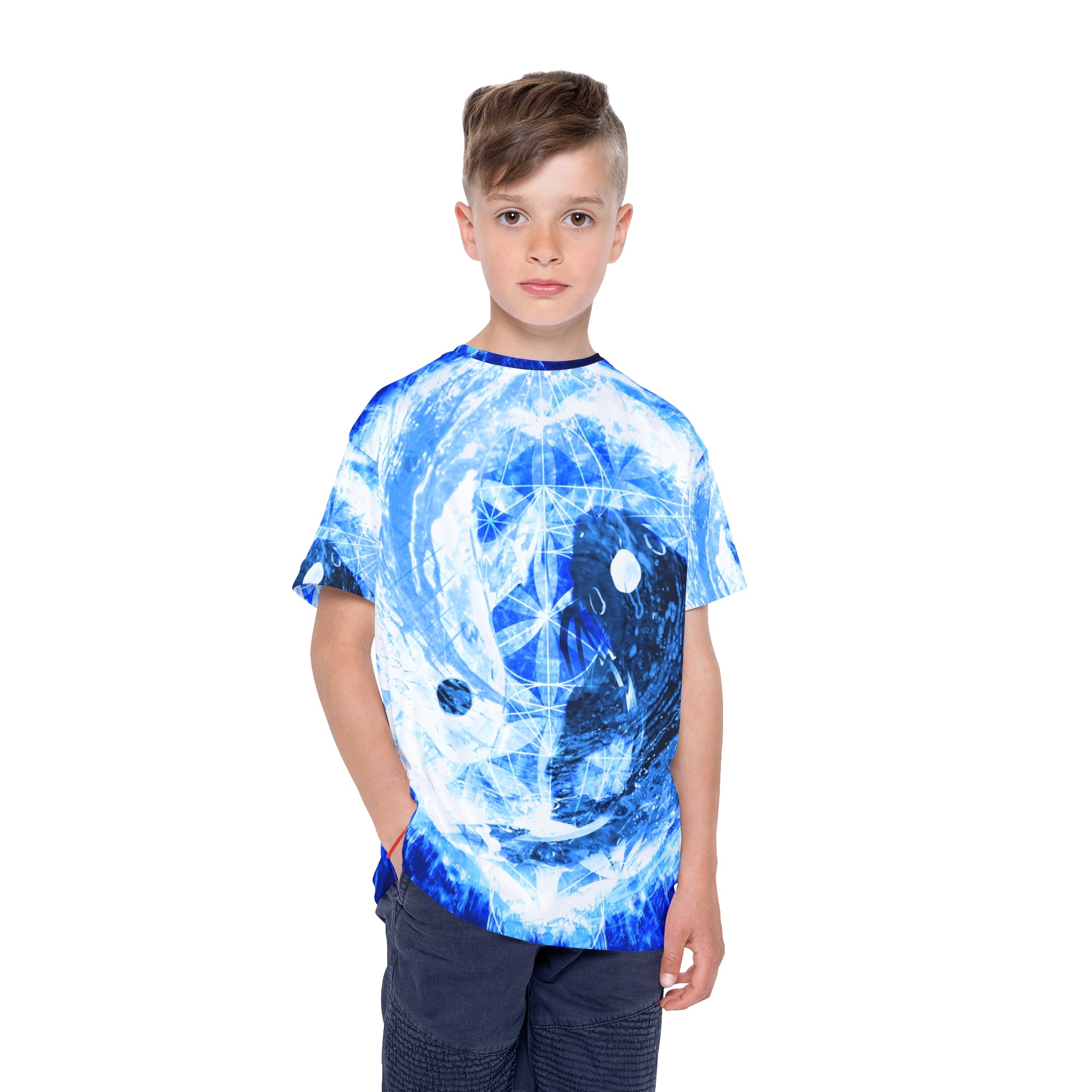 Amen Jin's Blue Sun Koi Meditations Kids Sports Jersey