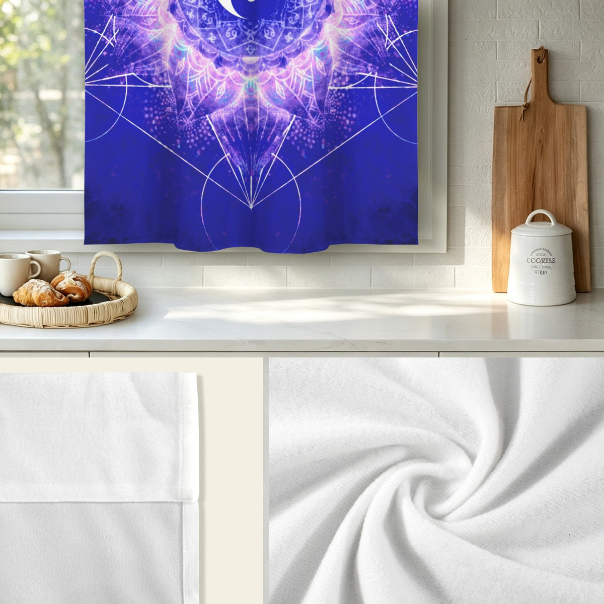 Katerina's Uncertainty in Time & Space Yin Yang Meditations Window Curtain 27.6" x 39.4" ( 1 Piece ) | Ships from USA