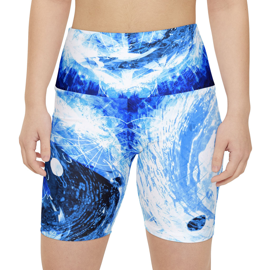Amen Jin's Blue Sun Koi Meditations Women's Workout Shorts