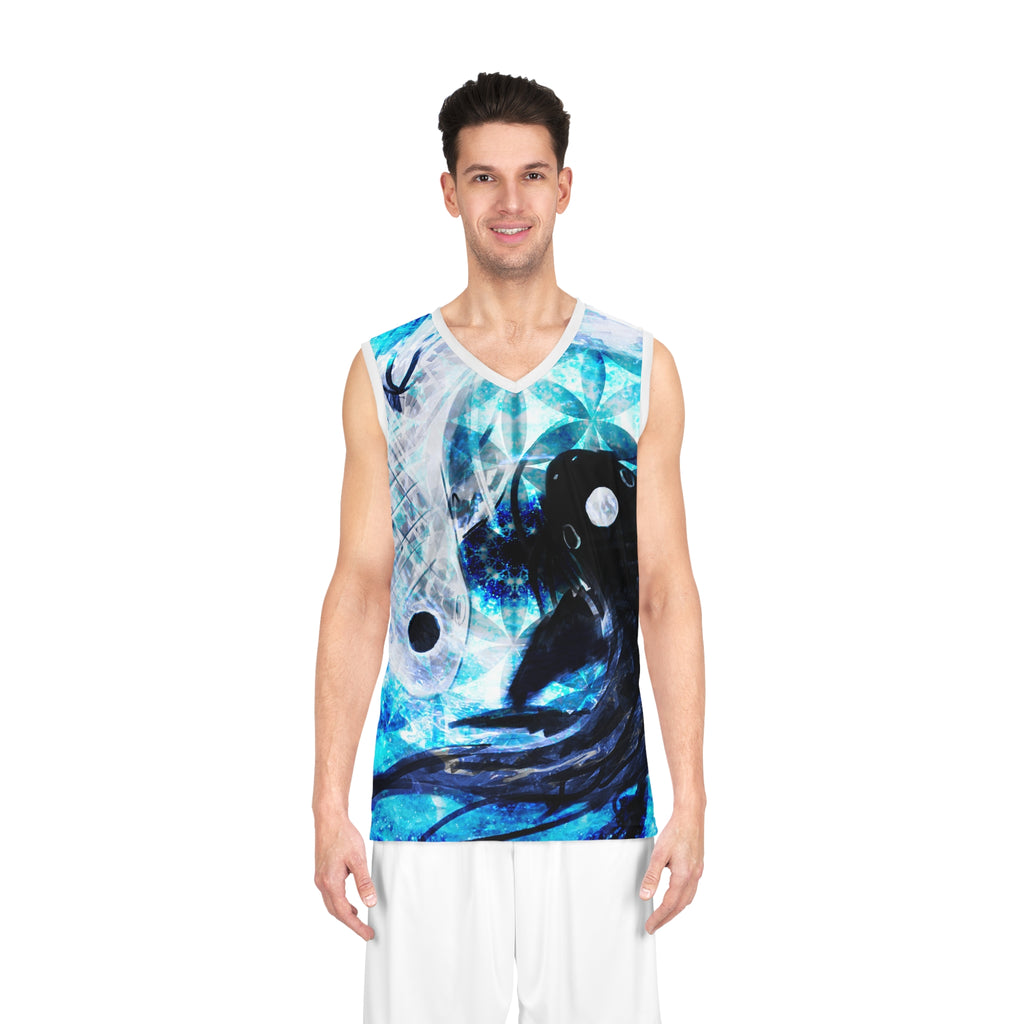 Amen Jin's All the White Horses Koi Meditations Basketball Jersey
