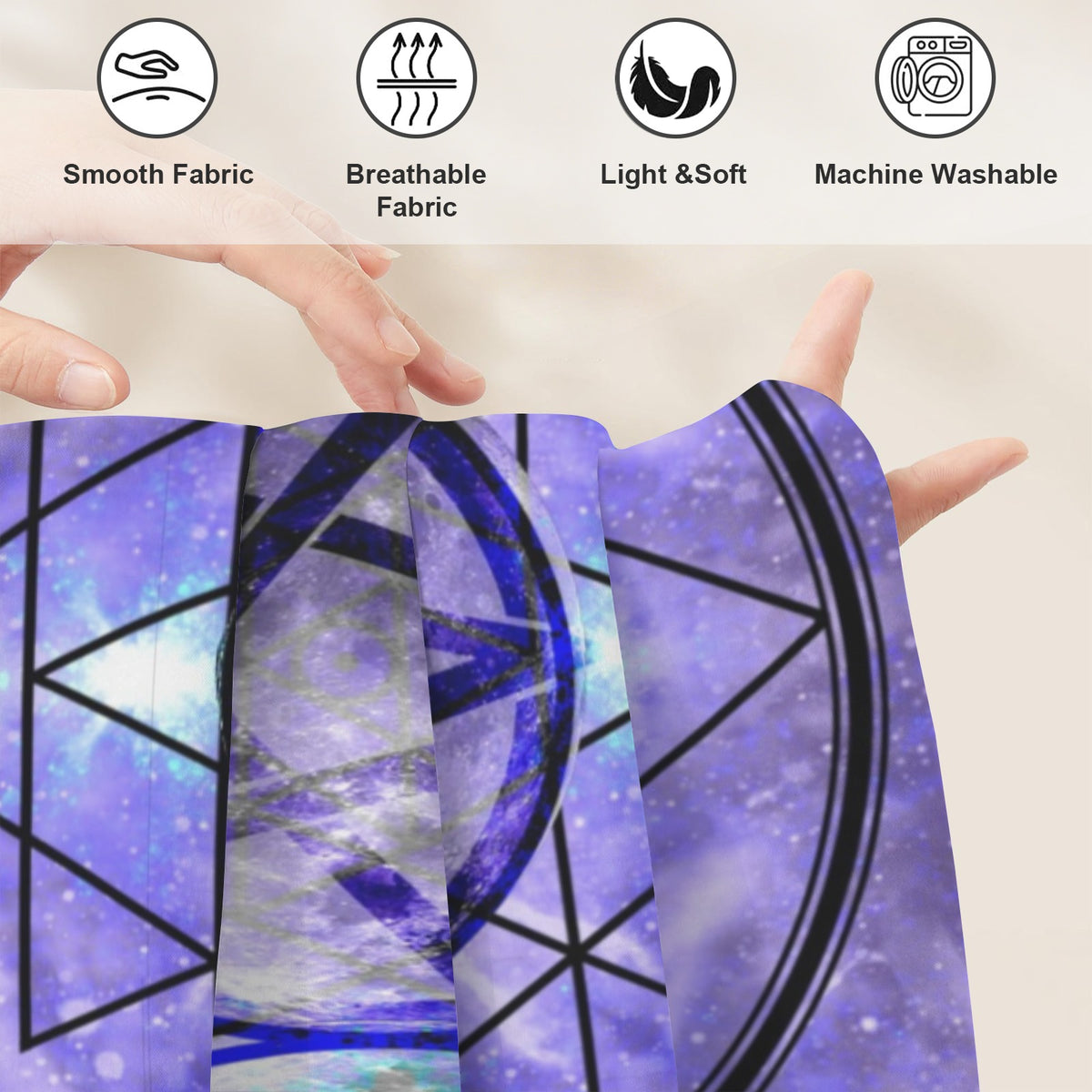 Katerina's Triple Goddess Magickal Desires Twin Bedding Set (Fitted Sheet + Pillowcases) | Ships from USA