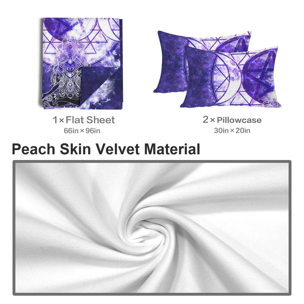 Katerina's Dragon's Eye Magickal Awakening Meditations 3-Piece Bedding Set (Bed Sheet + Pillowcases)  | Ships from USA
