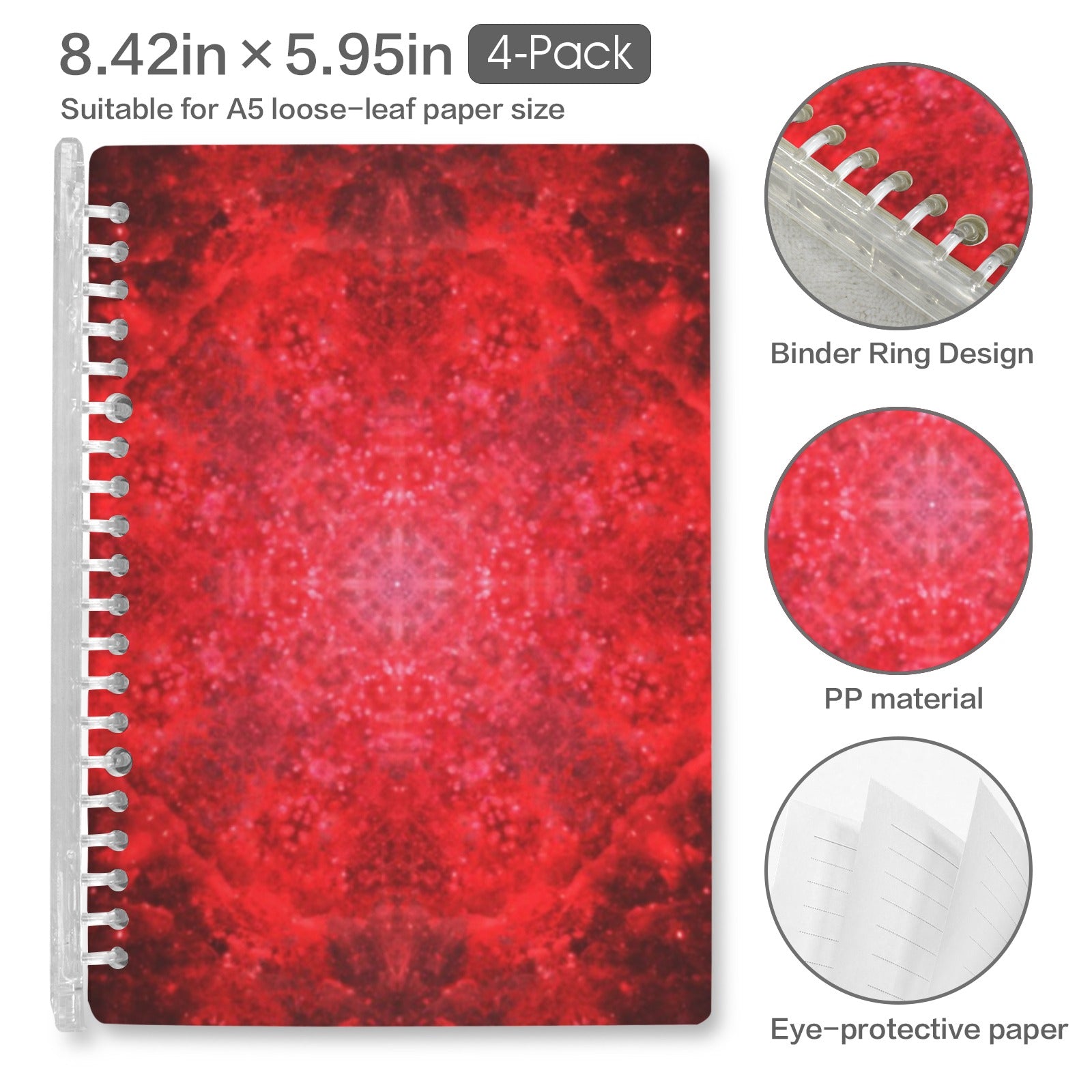 Katerina's as Alive as You Want Me Desires Loose-Leaf Notebooks ( Cover Print, 4-Pack ) | Ships from USA