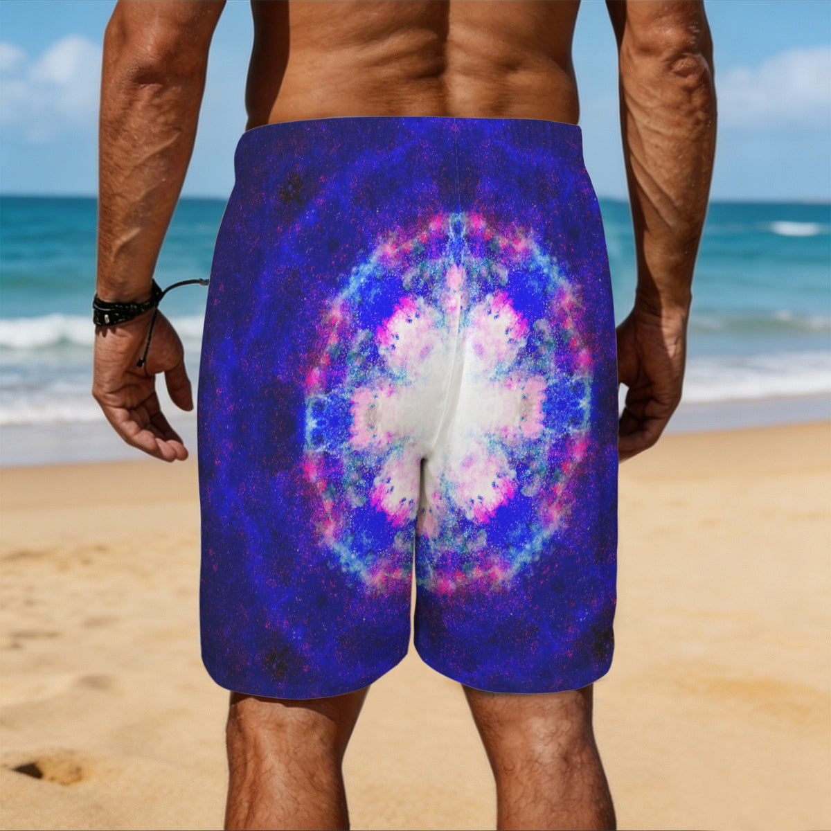 Katerina's Independence Desires Men's All Over Print Beach Shorts (Sets 26) | Ships from USA