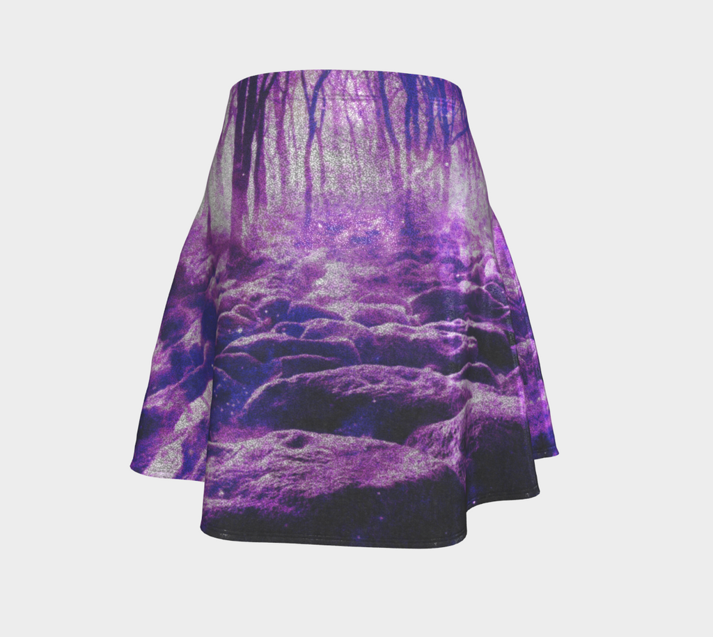 Sahasrara Desires Clearing in the Forest Dreams Flared Skirt