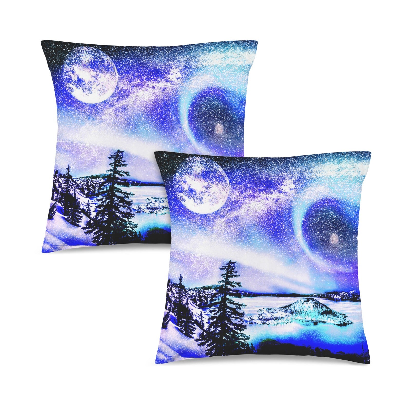 Katerina's Lolite Noel Yule Night Dreams Custom Pillow Cases 18" x 18" (2-Pack) | Ships from USA