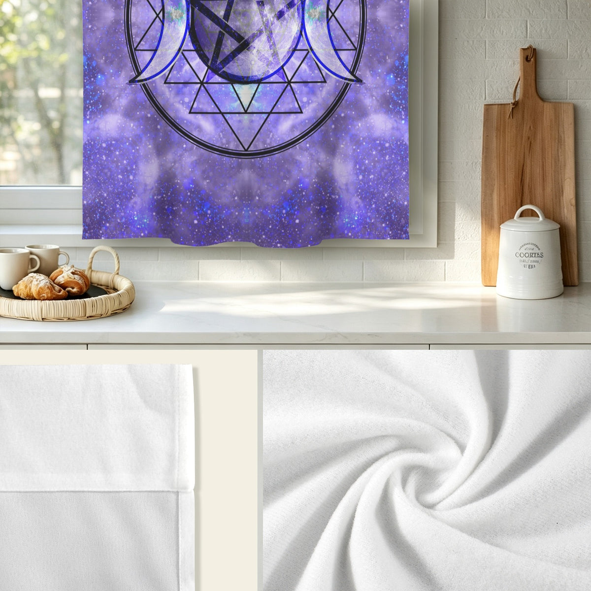 Katerina's Triple Goddess Magickal Desires Window Curtain 52" x 63" ( 1 Piece ) | Ships from USA