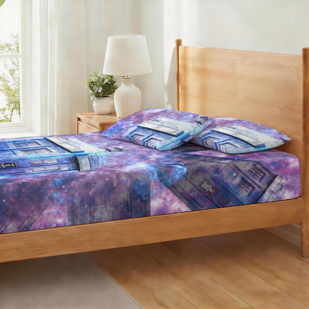 Katerina's Through Time & Space Doctor Desires Twin Bedding Set (Fitted Sheet + Pillowcases) | Ships from USA