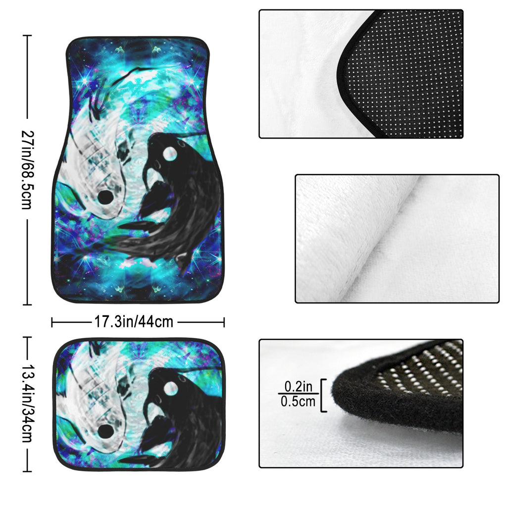 Katerina's Now & Forever Koi Desires 4-Piece Car Floor Mats （Customized Separately）| Ships from USA