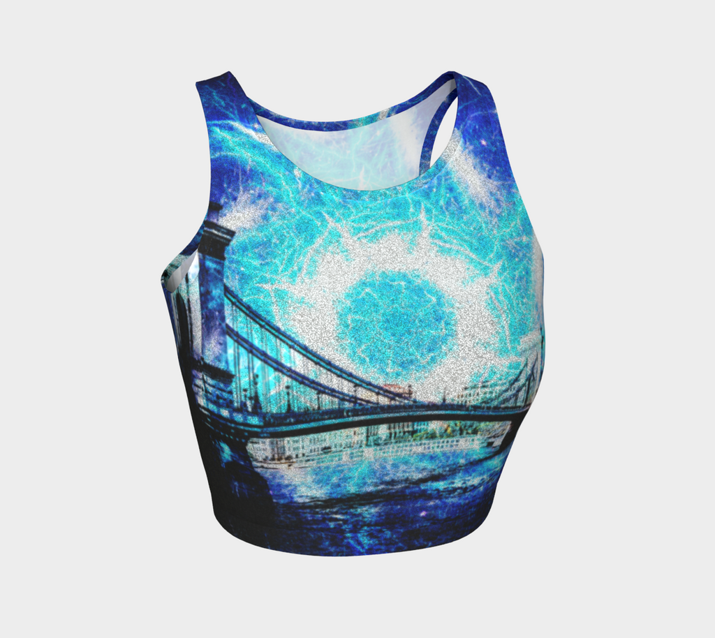 Katerina's Electric Dragon Fire Desires Budapest Dreams Athletic Crop Top