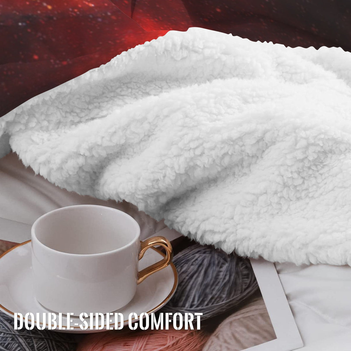 Katerina's Love & Hatred Desires Sherpa Fleece Blanket 60" x 80" | Ships from USA