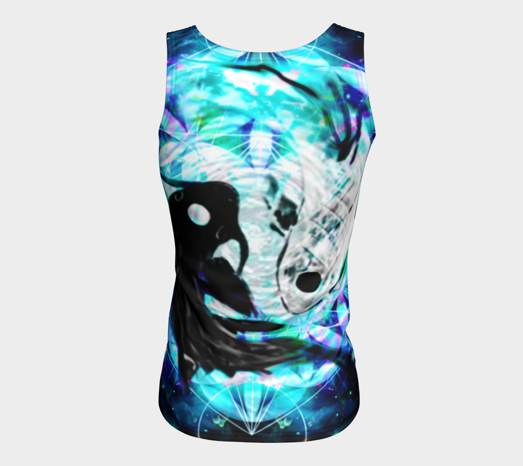 Katerina's Now and Forever Koi Meditations Fitted Tank Top