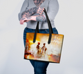 Samhain Eve Salem Harbor Dreams Vegan Leather Tote Bag