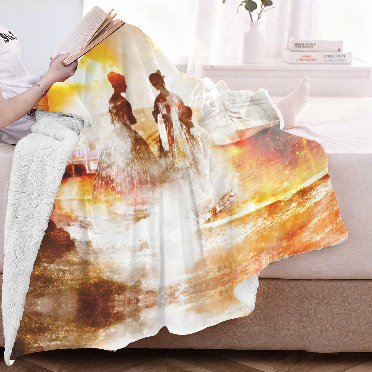 Samhain Eve Salem Dreams Sherpa Fleece Blanket 60" x 80" | Ships from USA