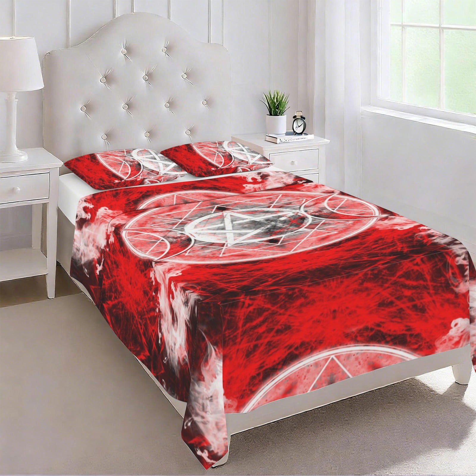 Katerina's Waiting for Hello Triple Goddess Meditations 3-Piece Bedding Set (Bed Sheet + Pillowcases)  | Ships from USA