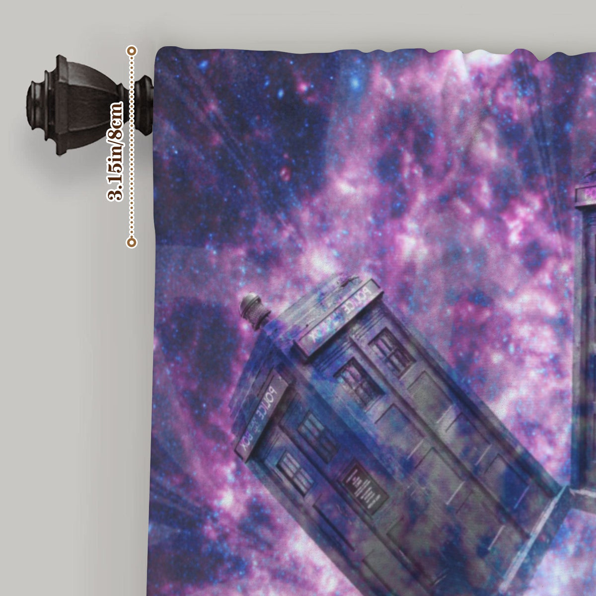 Katerina's Through Time & Space Doctor Desires Window Curtain 52" x 63" ( 1 Piece ) | Ships from USA
