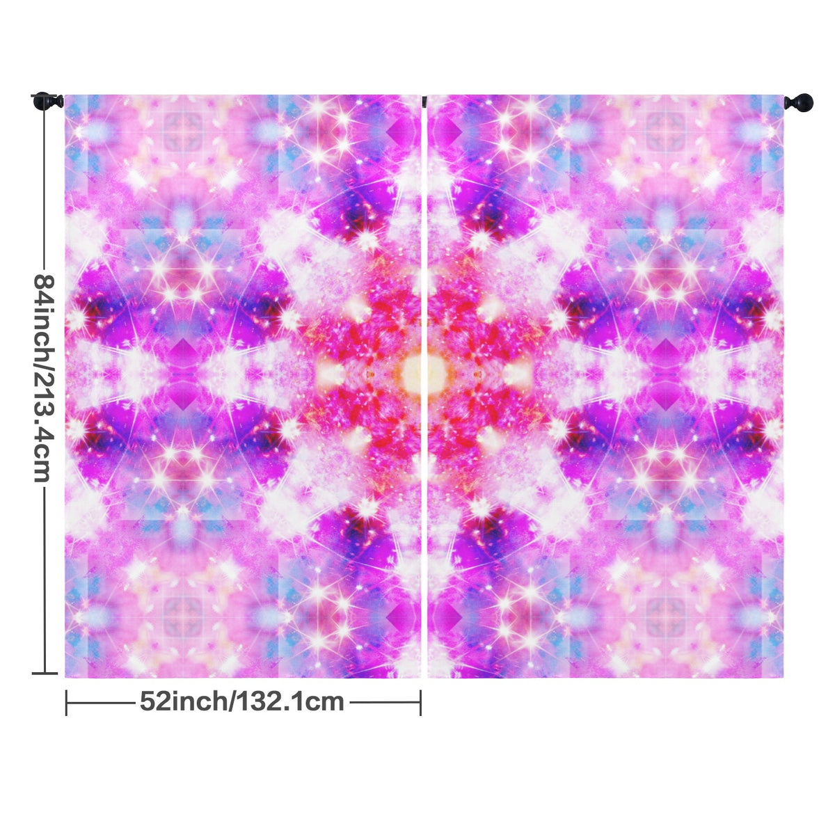 Katerina's Dreams of Angels Desires Floor-To-Ceiling Curtain 52x84inch | Ships from USA
