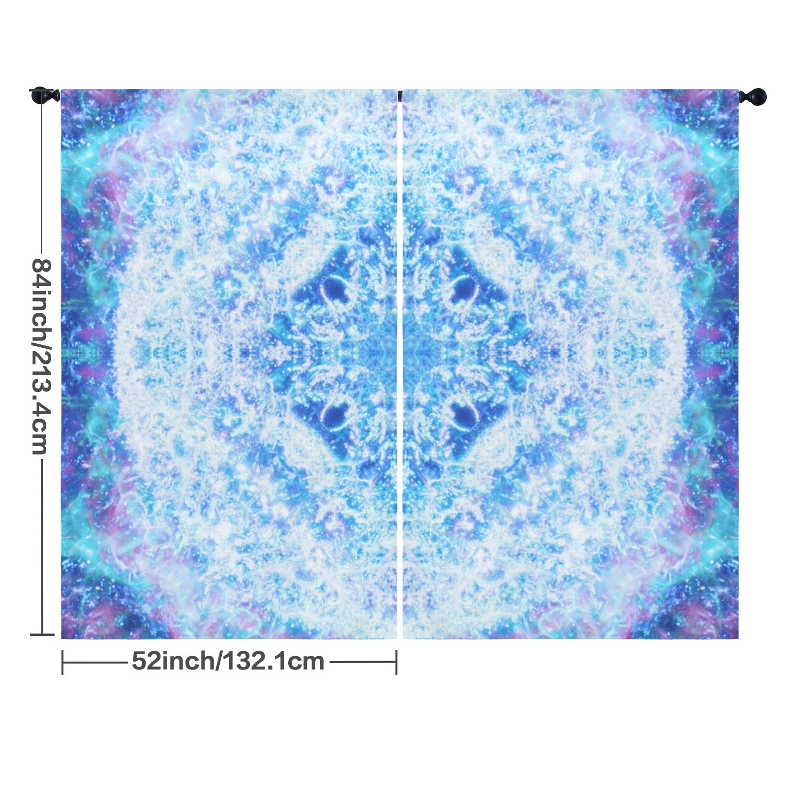 Katerina's Kamar-Taj Desires Floor-To-Ceiling Curtain 52x84inch | Ships from USA