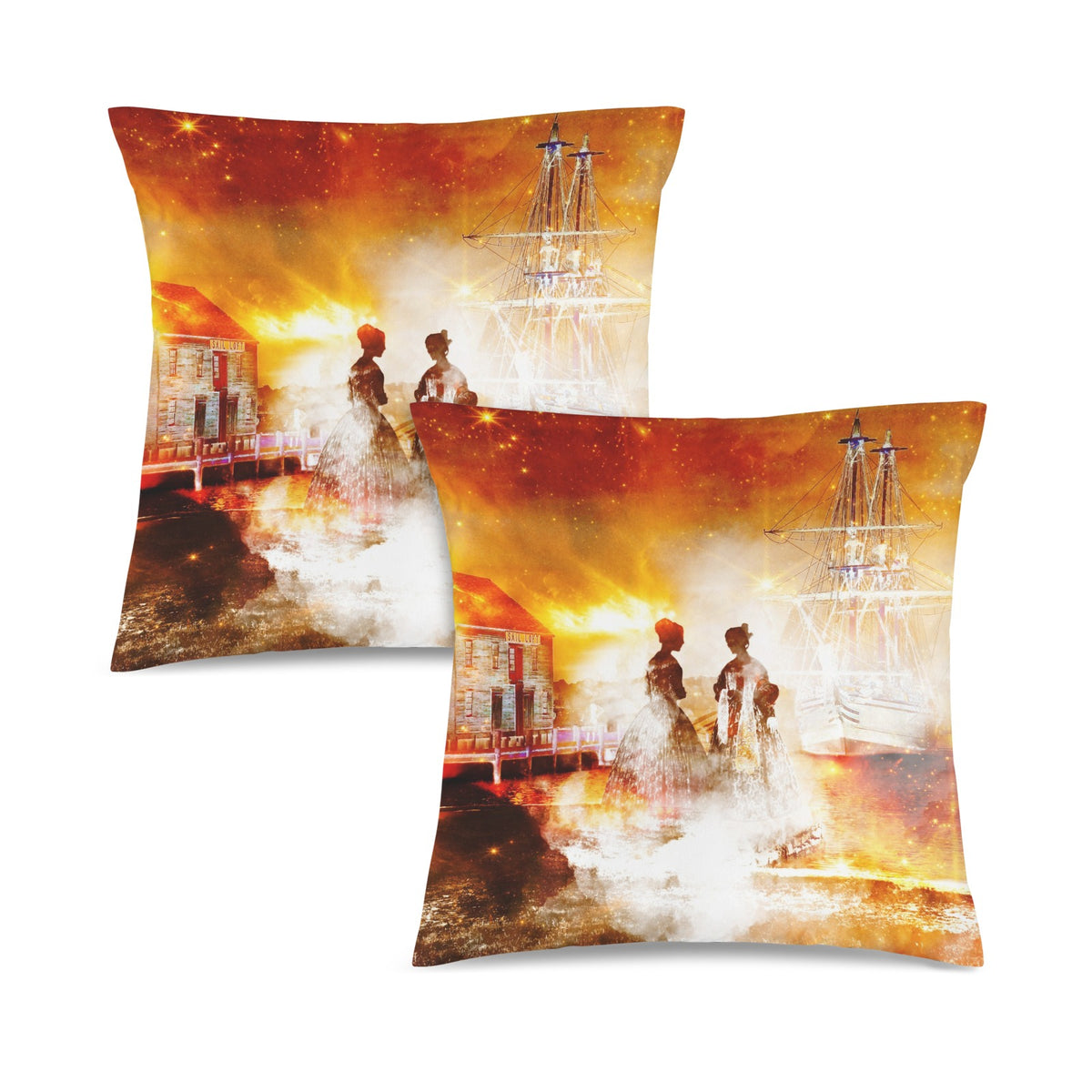 Samhain Eve Salem Dreams Custom Pillow Cases 18" x 18" (2-Pack) | Ships from USA