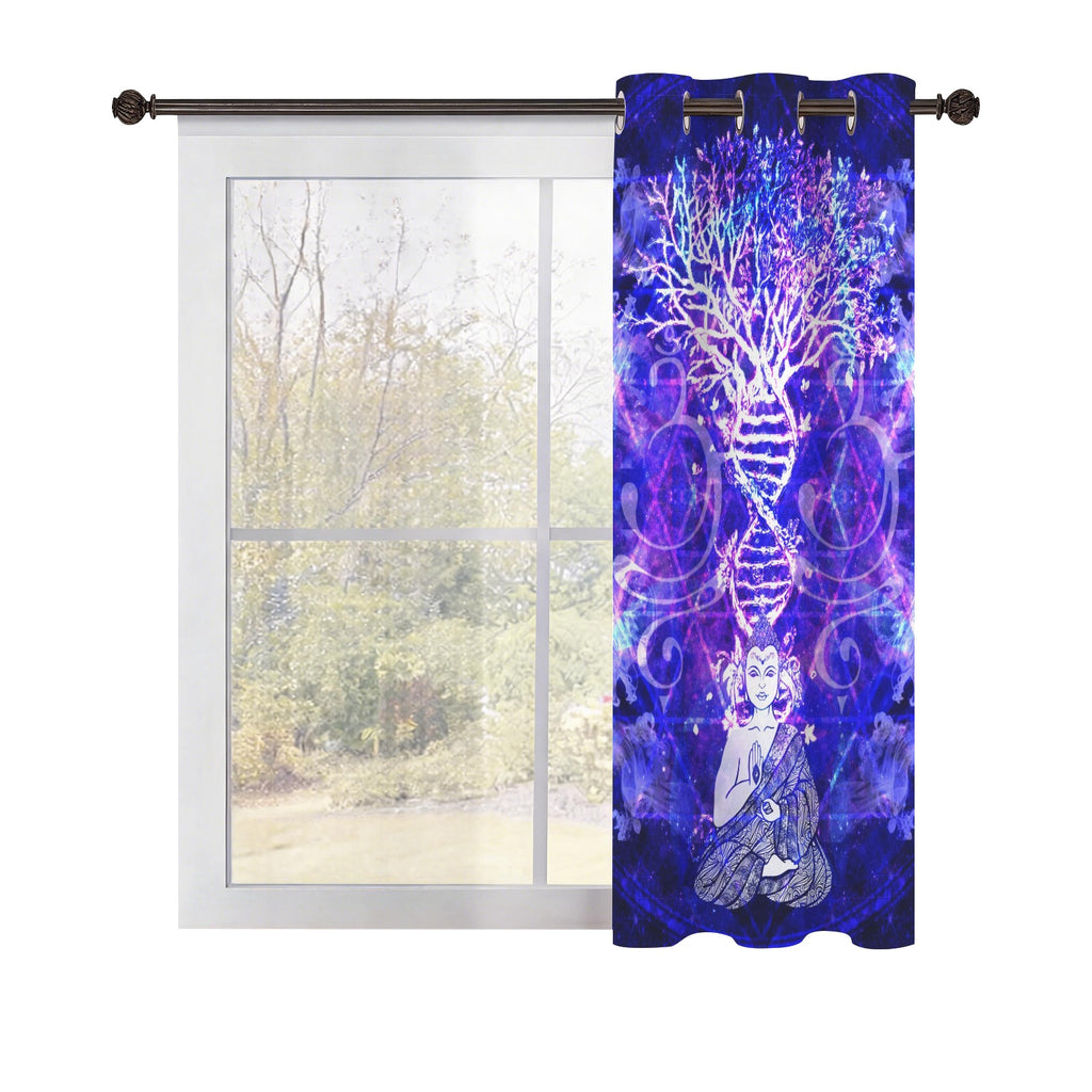 Katerina's Dragon's Eye Desires Buddha Meditations Grommet Curtain 42" x 63" ( 1 Piece ) | Ships from USA
