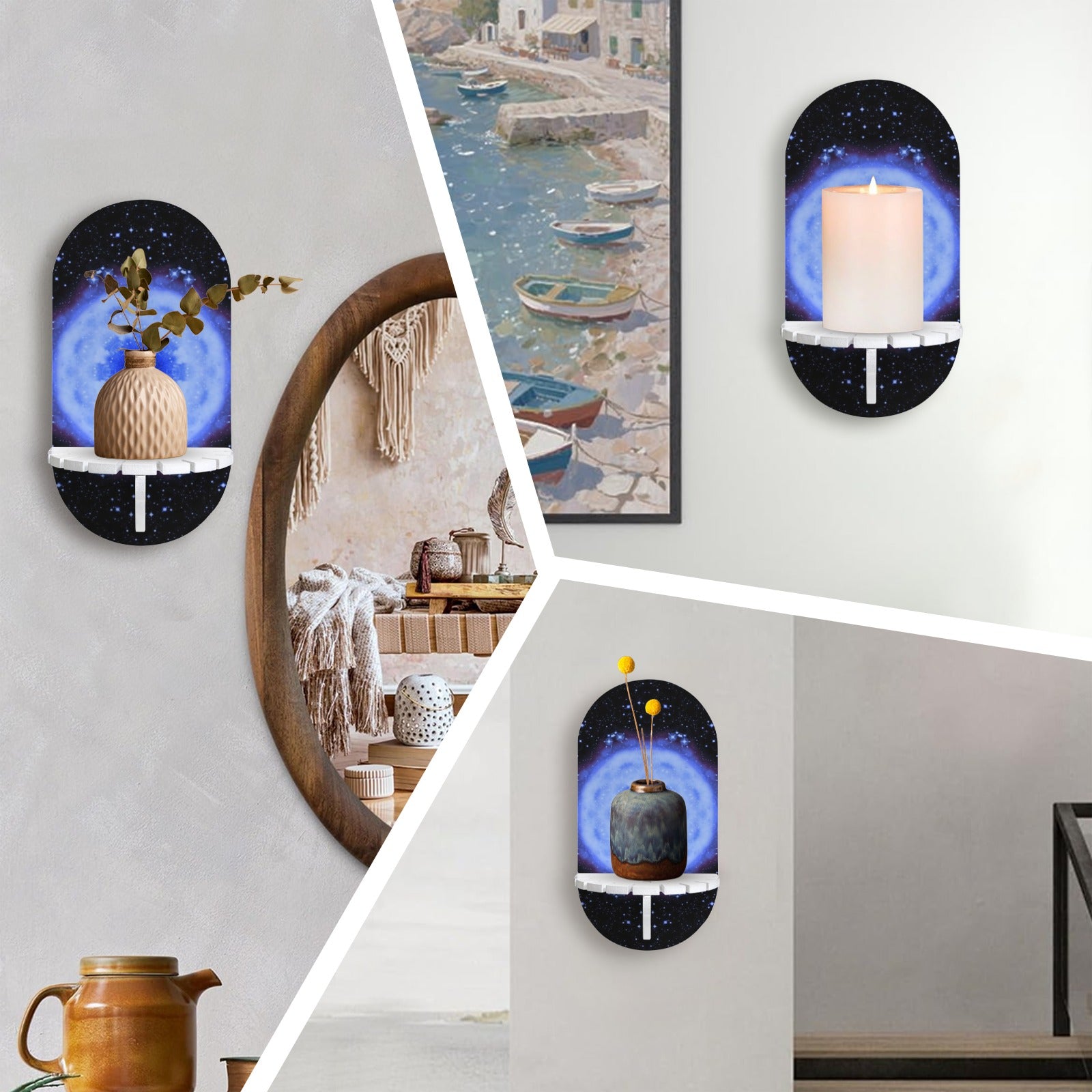 Katerina's Halo Desires Wall Mounted Candle Holder | Ships from USA