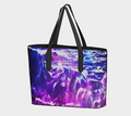 Amethyst Cosmic Falls Dreams Vegan Leather Tote Bag