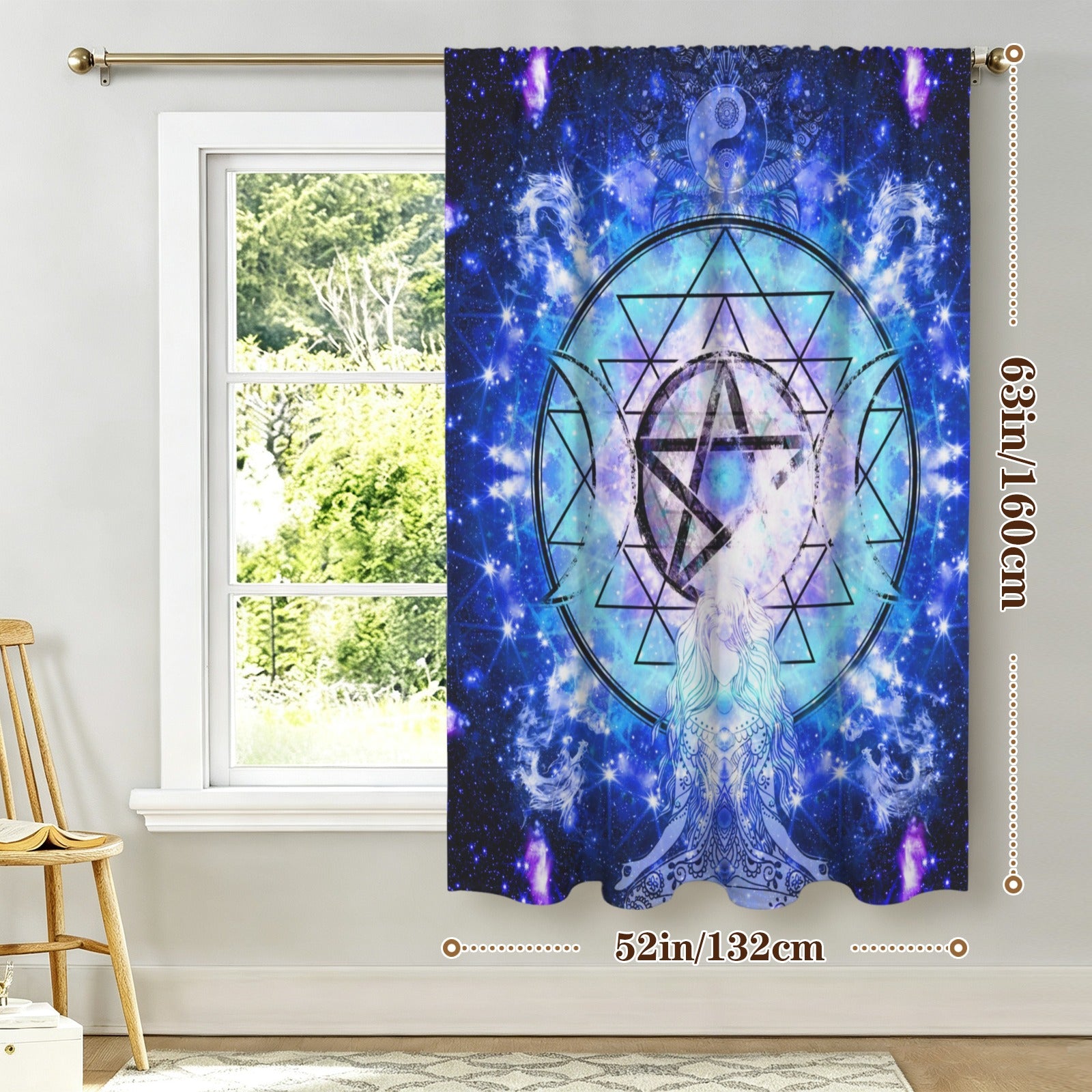 Amen Jin's Katerina's Eros & Psyche Magickal Awakening Meditations Window Curtain 52" x 63" ( 1 Piece ) | Ships from USA