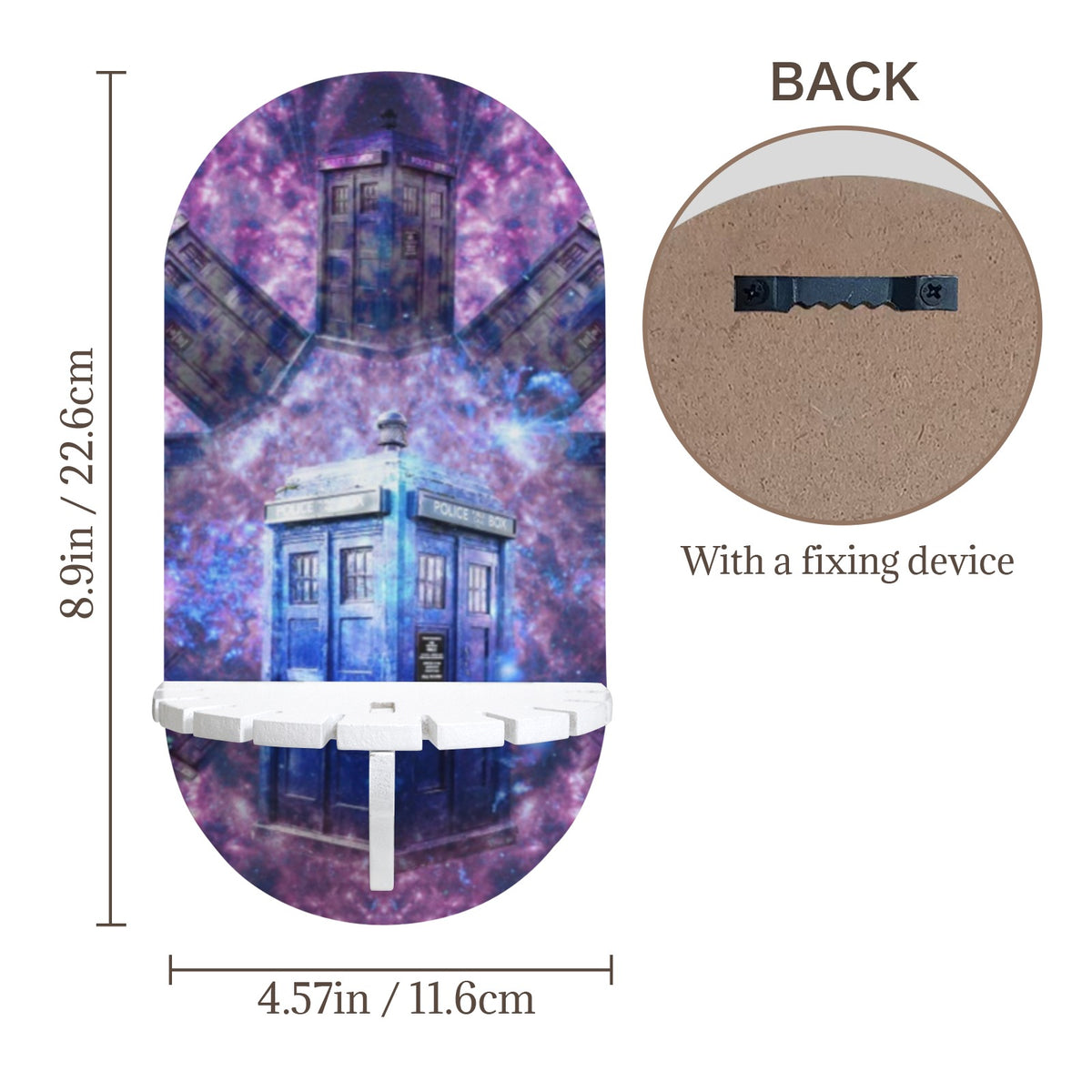 Katerina's Through Time & Space Doctor Desires Wall Mounted Candle Holder | Ships from USA