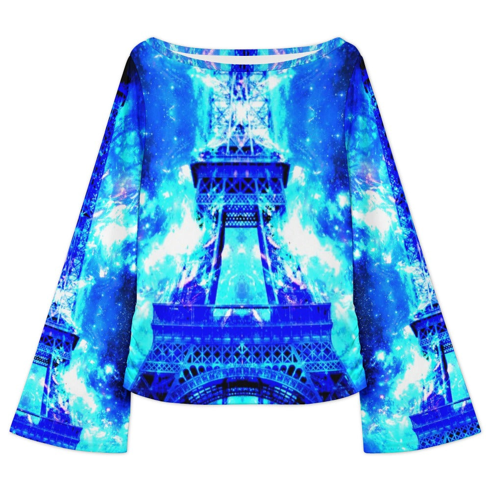 Amen Jin's Desires Parisian Dreams Women's Boat Neck Bell Sleeve T-shirt