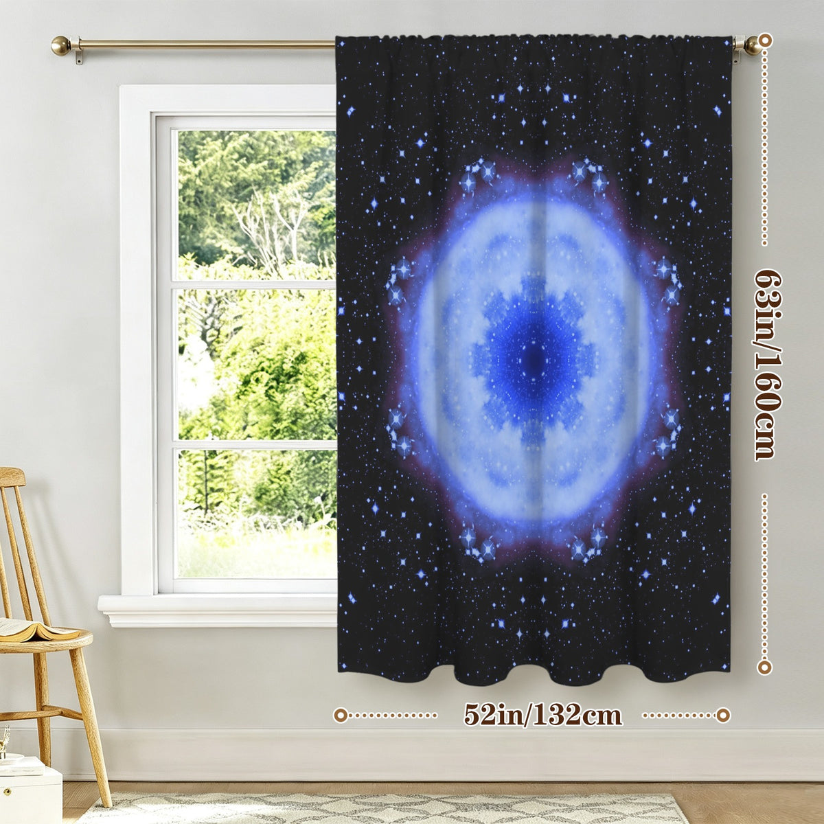 Katerina's Halo Desires Window Curtain 52" x 63" ( 1 Piece ) | Ships from USA