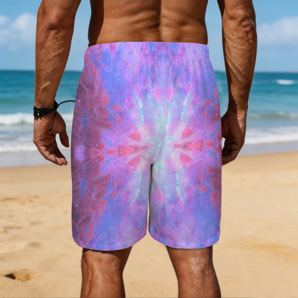 Katerina's Tomorrow Girl Desires Men's All Over Print Beach Shorts (Sets 26) | Ships from USA