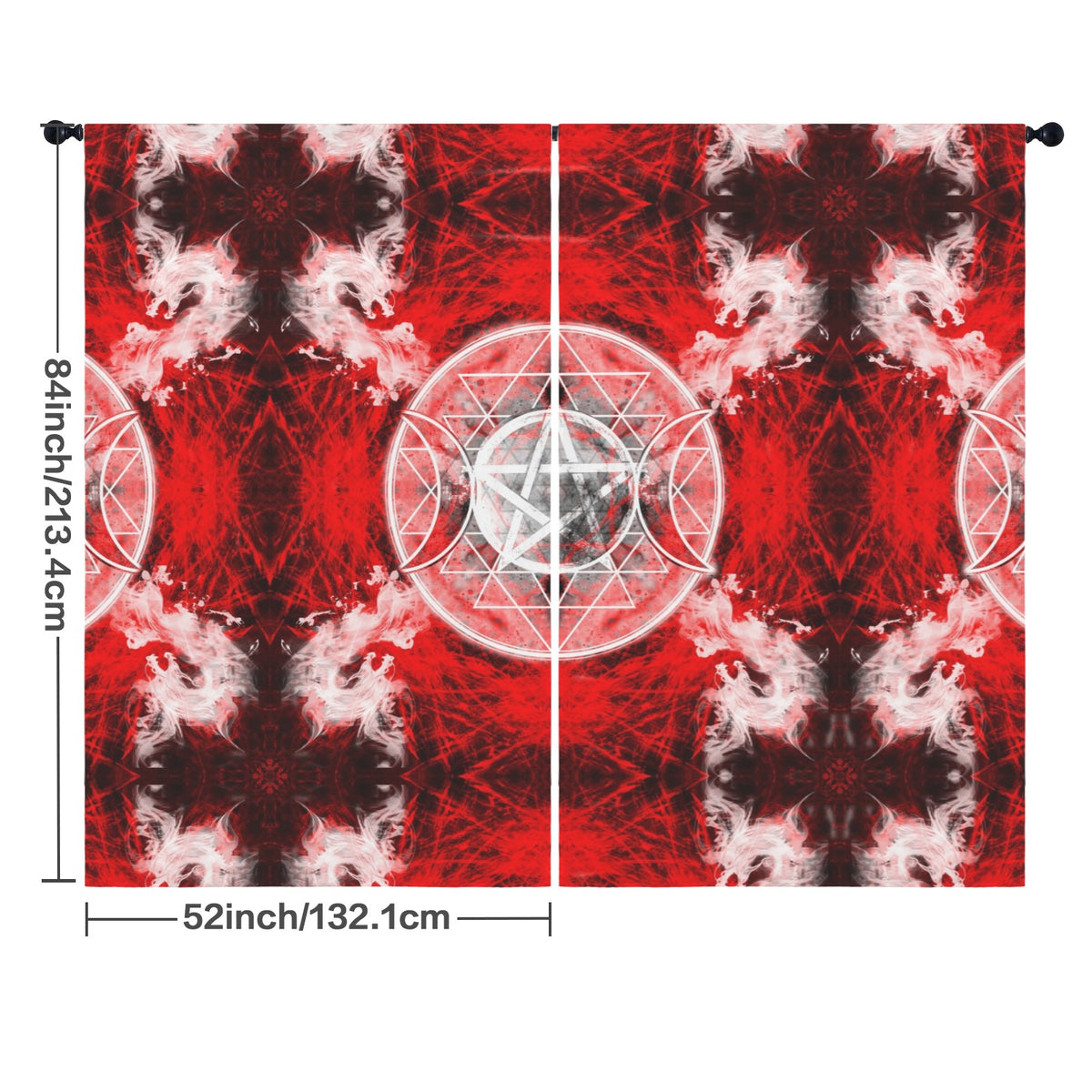 Katerina's Waiting for Hello Triple Goddess Meditations Floor-To-Ceiling Curtain 52x84inch | Ships from USA