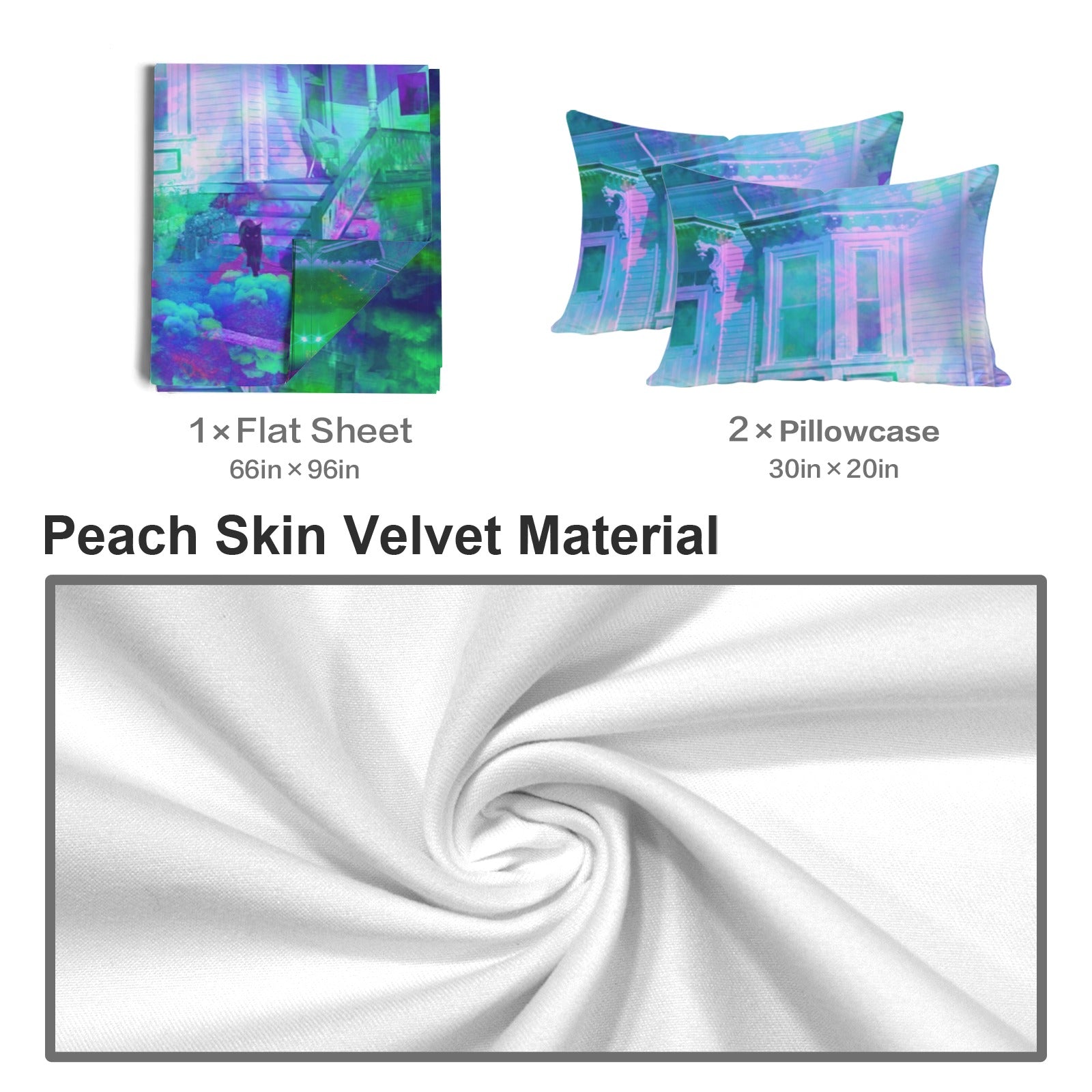 Katerina's Now & Forever Hocus Pocus Desires 3-Piece Bedding Set (Bed Sheet + Pillowcases)  | Ships from USA