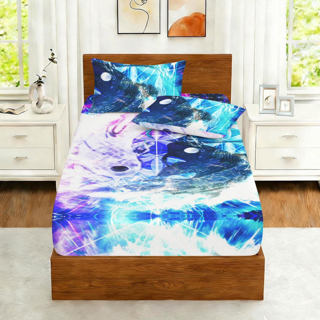 Creation's Koi Meditations Twin Bedding Set (Fitted Sheet + Pillowcases) | Ships from USA
