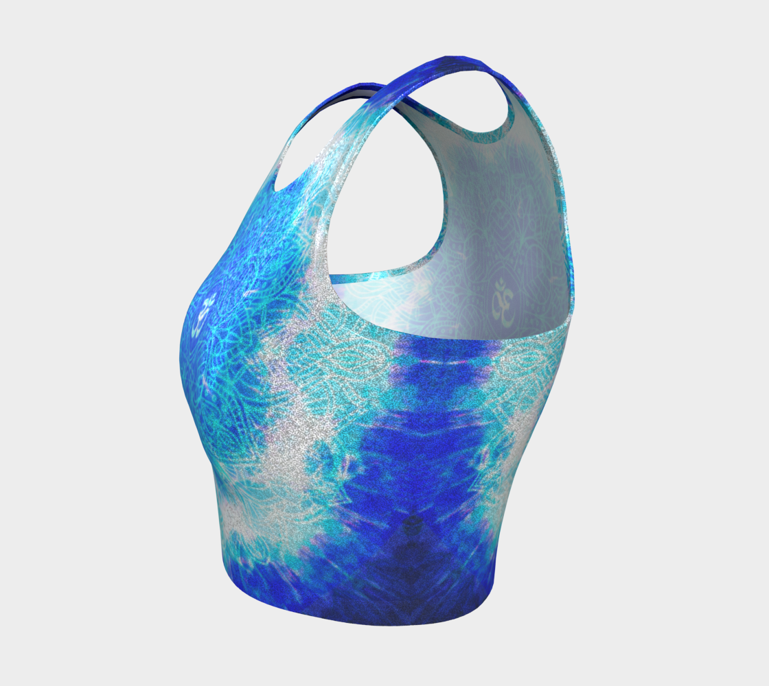 Amen Jin's Blue Sun Om Meditations Athletic Crop Top