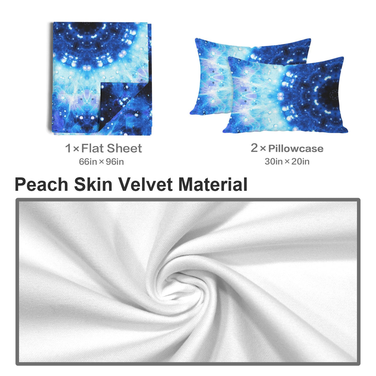 Katerina's Noel Nouvelette Desires 3-Piece Bedding Set (Bed Sheet + Pillowcases)  | Ships from USA