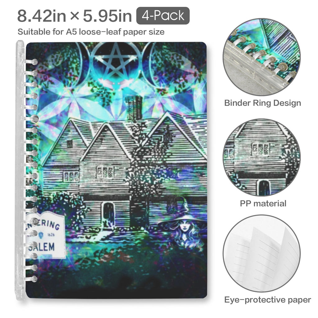Katerina's Now & Forever Salem Witch Meditations Loose-Leaf Notebooks ( Cover Print, 4-Pack ) | Ships from USA