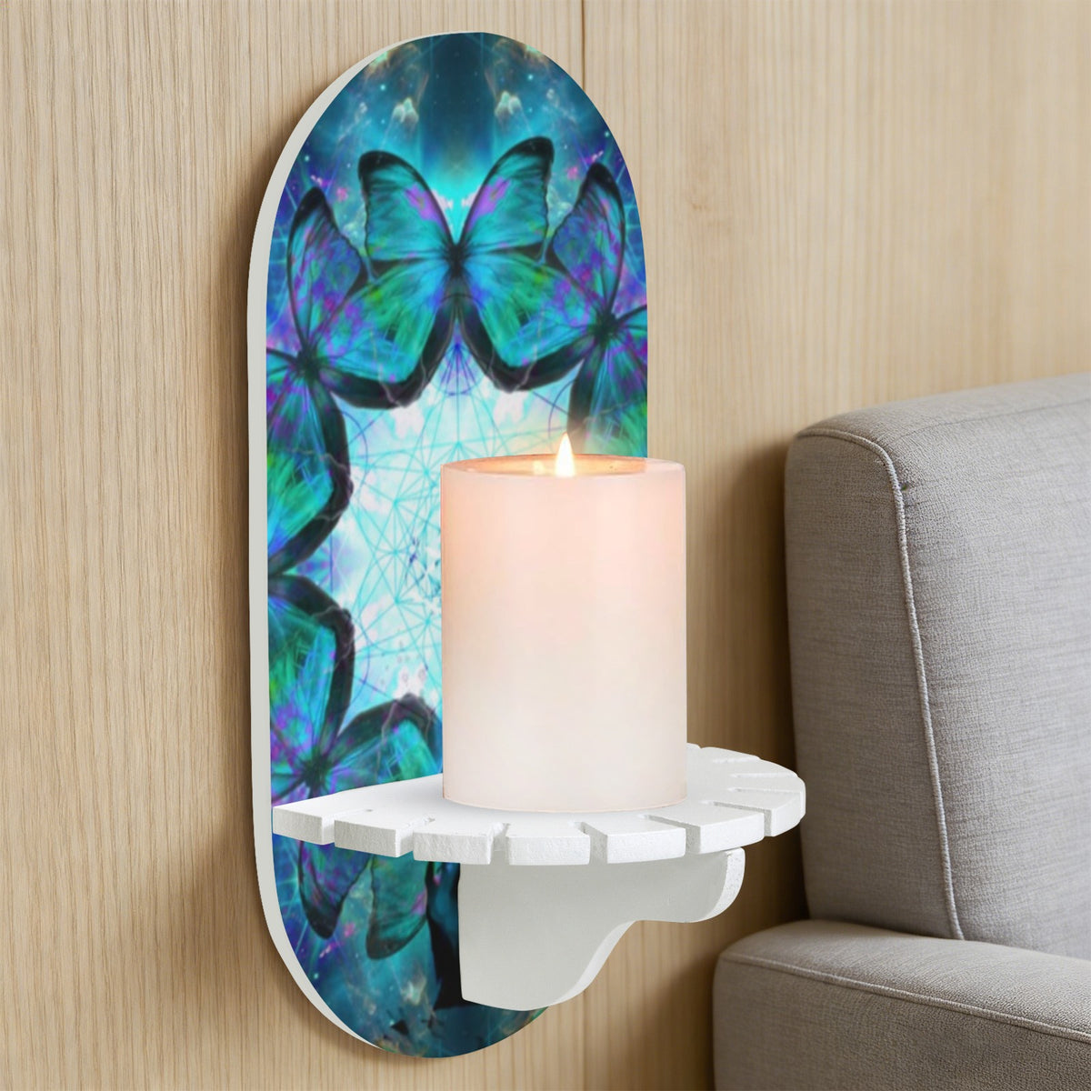 Katerina's Now & Forever Metamorphosis Meditations Wall Mounted Candle Holder | Ships from USA