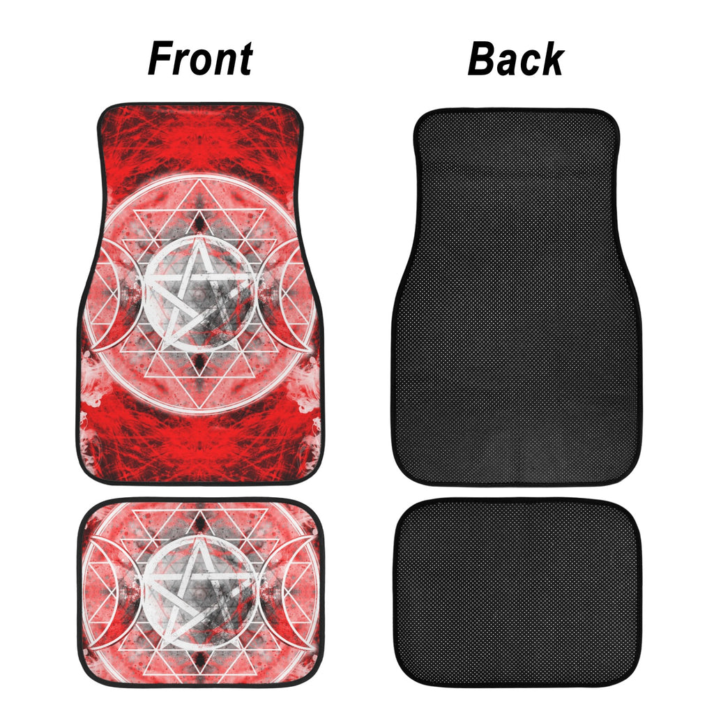 Katerina's Waiting for Hello Triple Goddess Meditations 4-Piece Car Floor Mats （Customized Separately）| Ships from USA