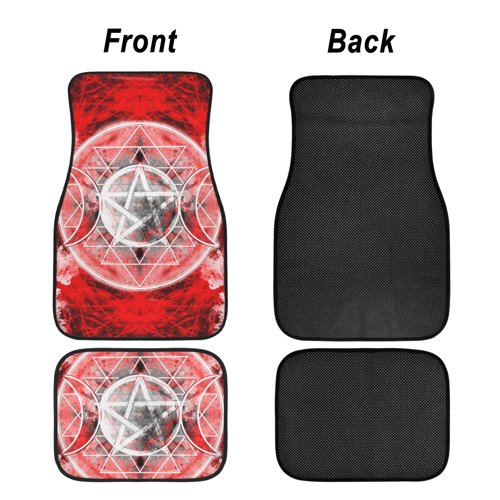 Katerina's Waiting for Hello Triple Goddess Meditations 4-Piece Car Floor Mats （Customized Separately）| Ships from USA