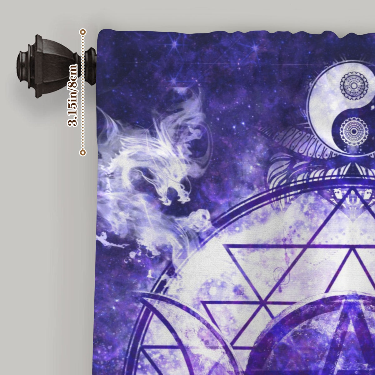 Katerina's Dragon's Eye Magickal Awakening Meditations Window Curtain 27.6" x 39.4" ( 1 Piece ) | Ships from USA