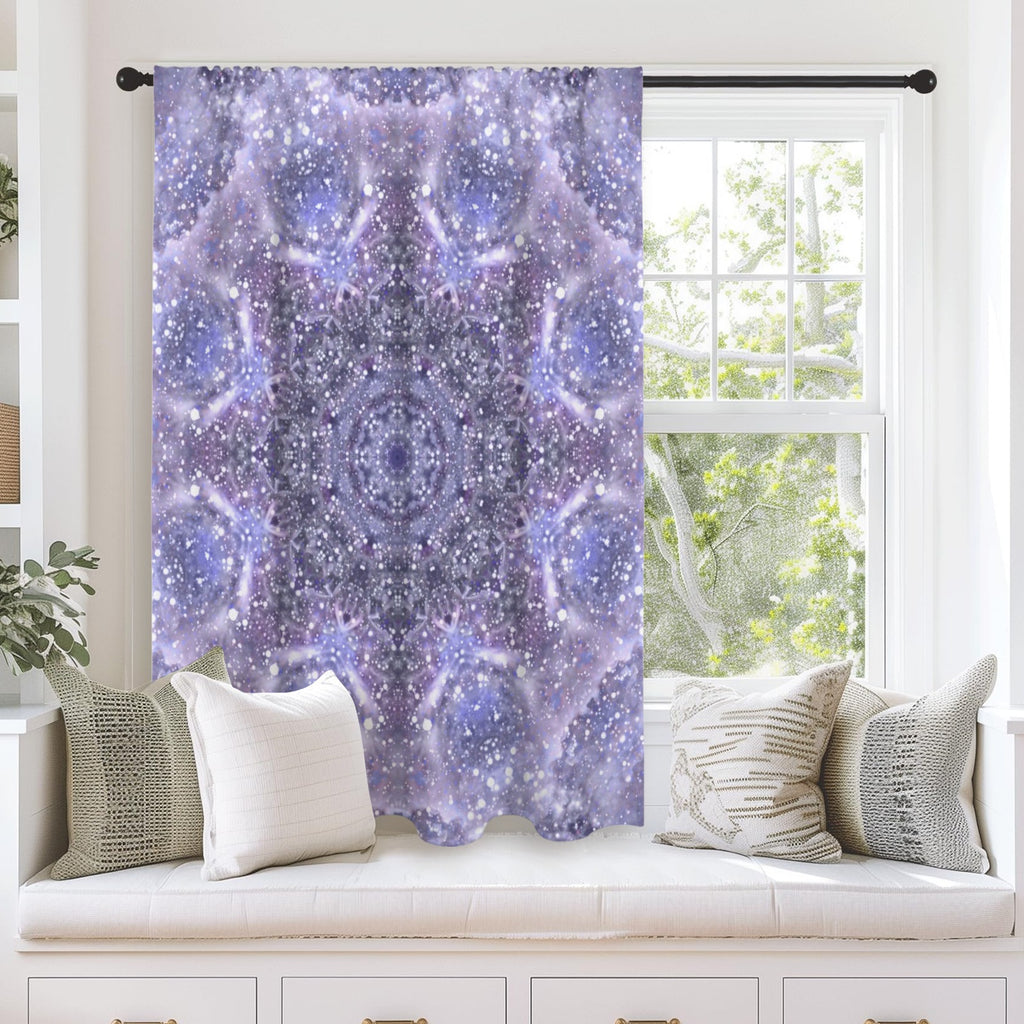 Katerina's Lilac Star Desires Window Curtain 52" x 63" ( 1 Piece ) | Ships from USA