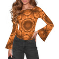 Svadisthana Desires Women's Boat Neck Bell Sleeve T-shirt